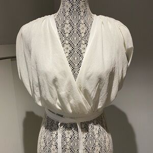 Zara wrap crop top in white S NWT